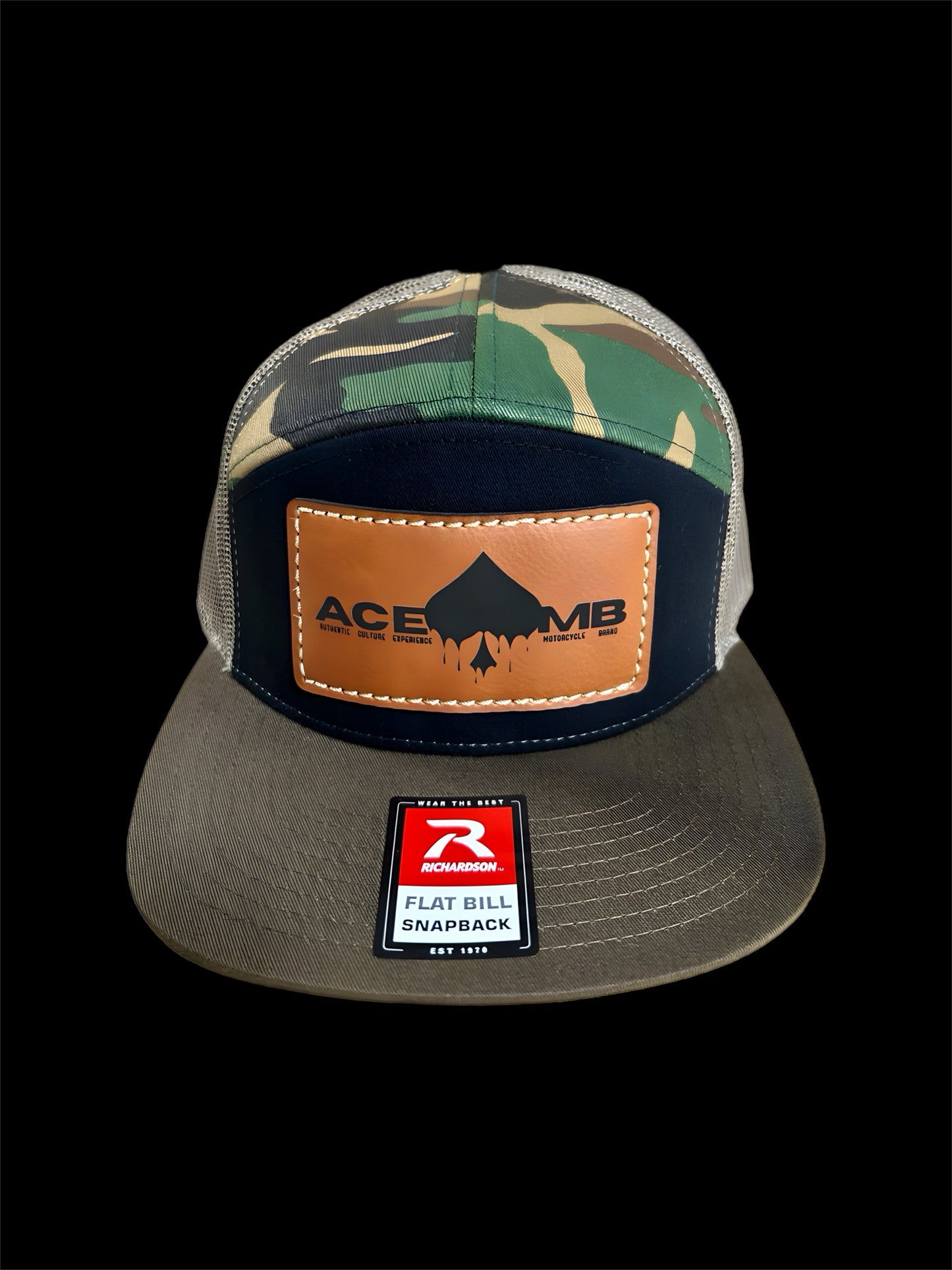 ACEMB Military Leather Patch Snap-Back